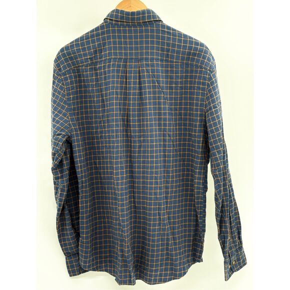 Johnnie O Button Down Flannel Shirt Men Medium Blue Plaid Pipeline Murphy New - Picture 3 of 11